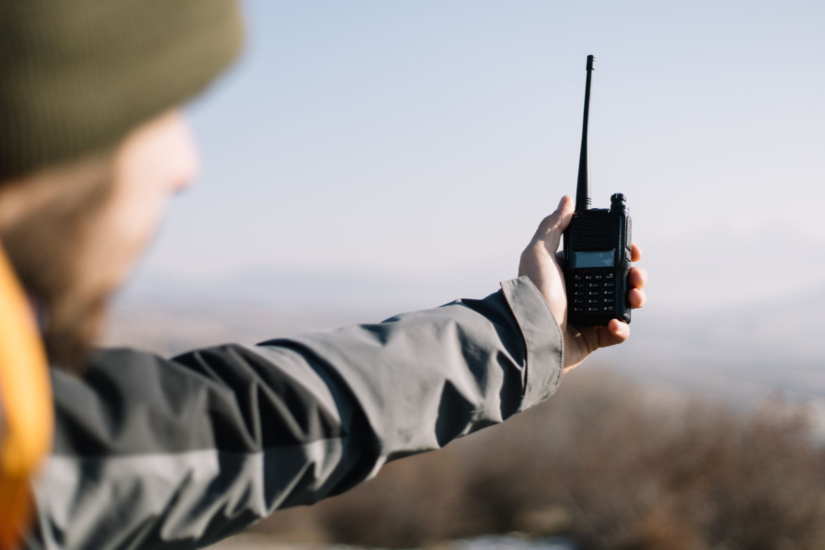 checking the battery and signal of your two-way radio