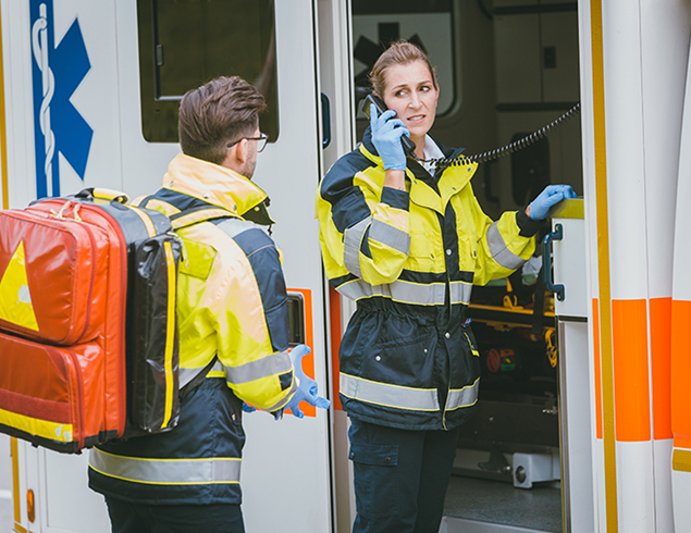 EMTs on phone