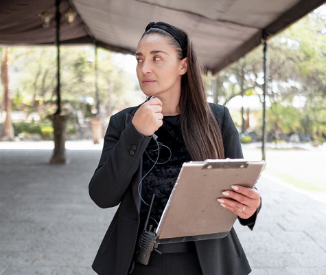 woman with clipboard