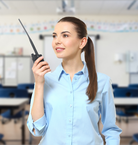 teacher on a radio