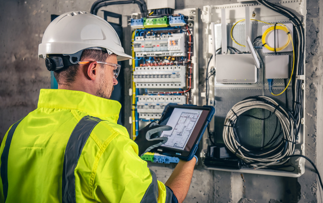 man working on system